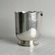 Silver-plated metal bucket, scalloped edge