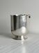 Silver-plated metal bucket, scalloped edge