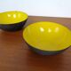 Yellow Krenit Bowls by Herbert Krenchel Torben Ørskov, Set of 3, 1960s