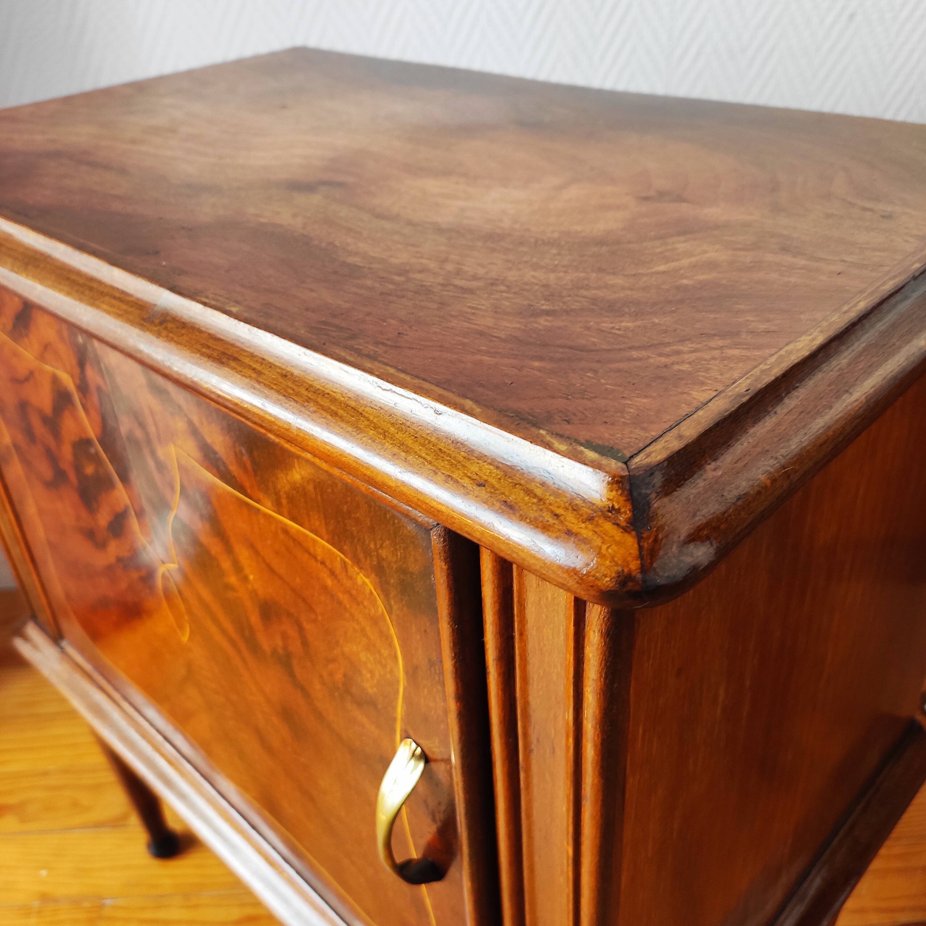 Pair of vintage Italian bedside tables from the 1950s