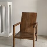 Armchair in natural wood (teak) minimalist design
