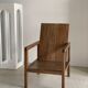Fauteuil en bois naturel (teck) design minimaliste
