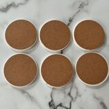 Lot of 6 ethnic ceramic coasters with eye design.