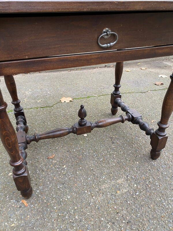 Table à écrire bureau Louis XIV en bois massif foncé du 19ème