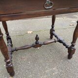 Louis XIV style writing desk in dark solid wood from the 19th century