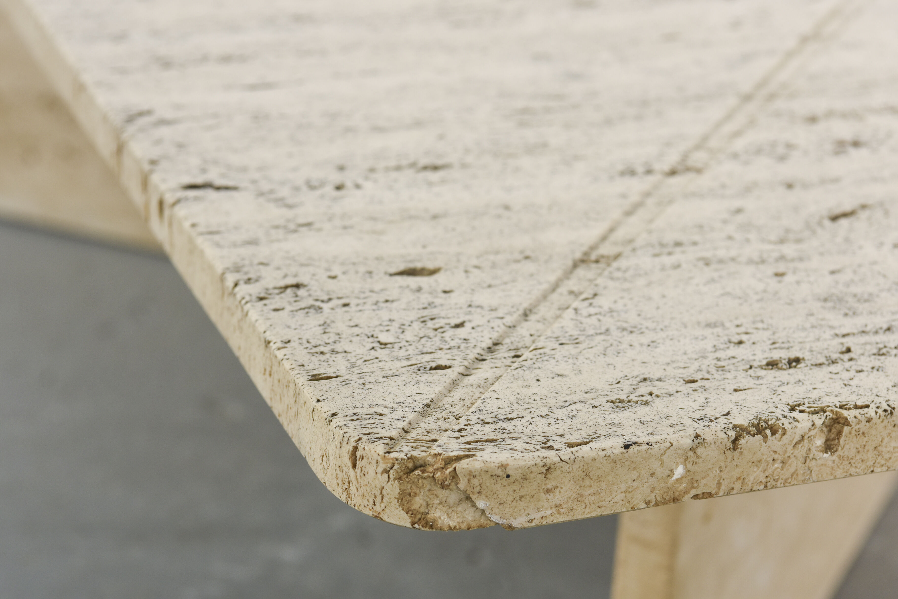 Large travertine coffee table