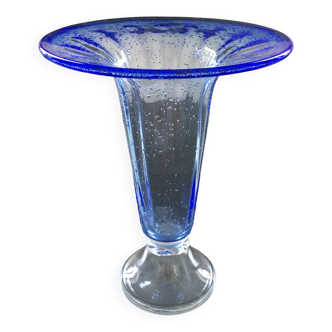 Large blue Biot vase