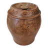 Enamelled stoneware pot signed Denbac