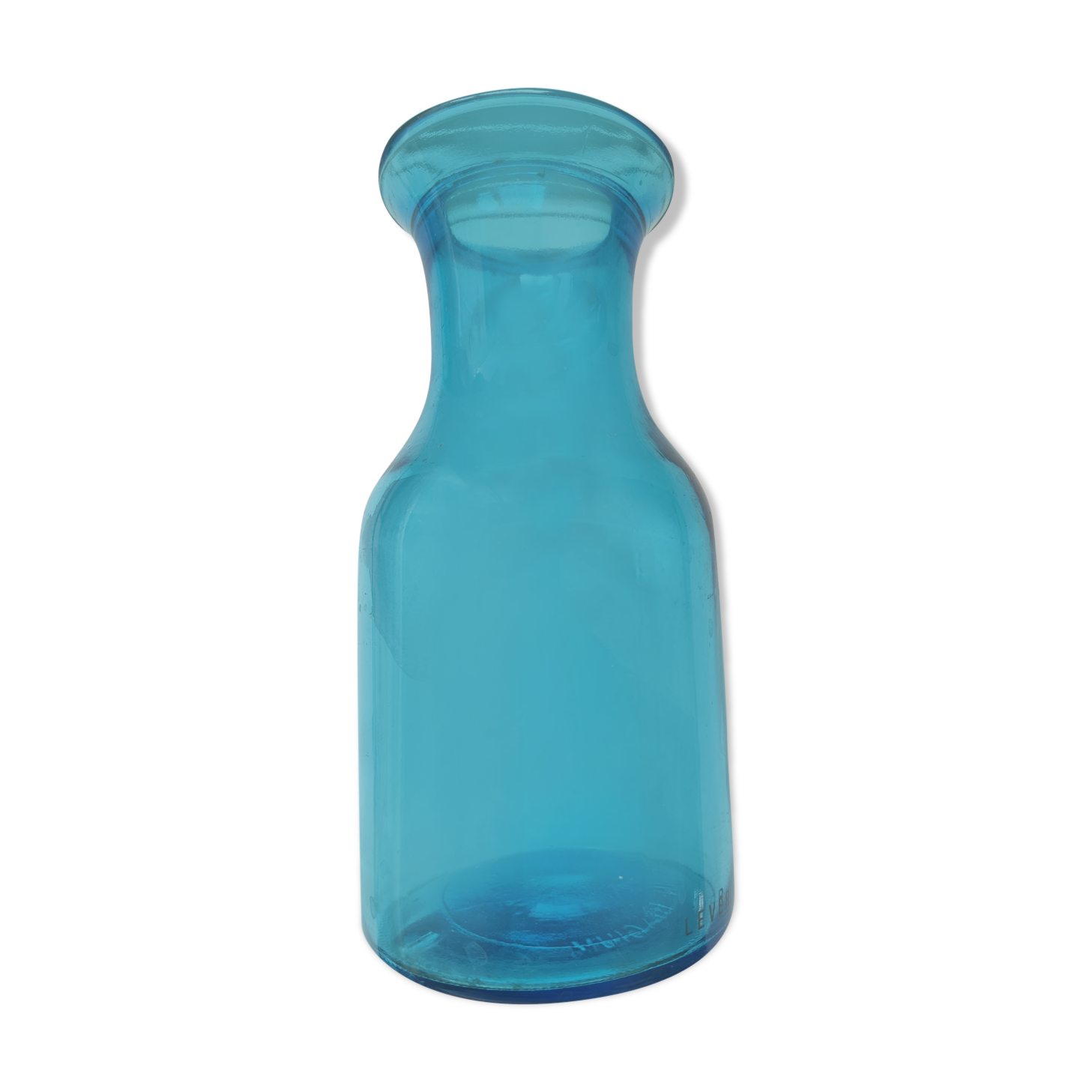 Blue glass carafe