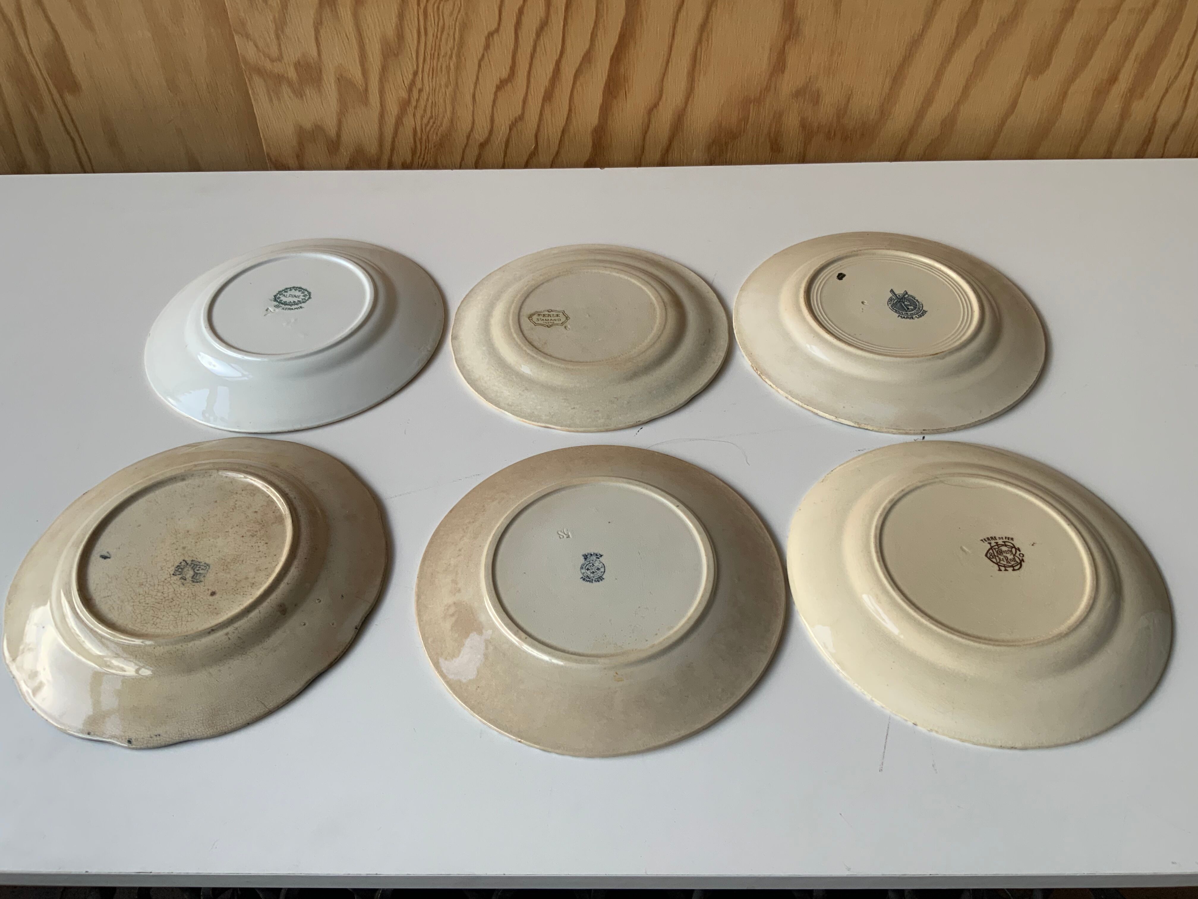 6 vintage plates