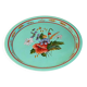 Plateau vintage turquoise décor floral champêtre
