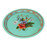 Vintage turquoise plateau floral country décor