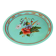 Plateau vintage turquoise décor floral champêtre