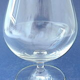 Suite of six tasting glasses of colorless crystal cognac