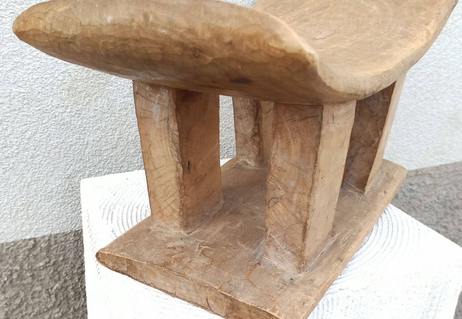 Antique wooden stool Ashanti African art from Ghana