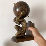 Serre-livres Atlas , globes style mappemonde ancienne