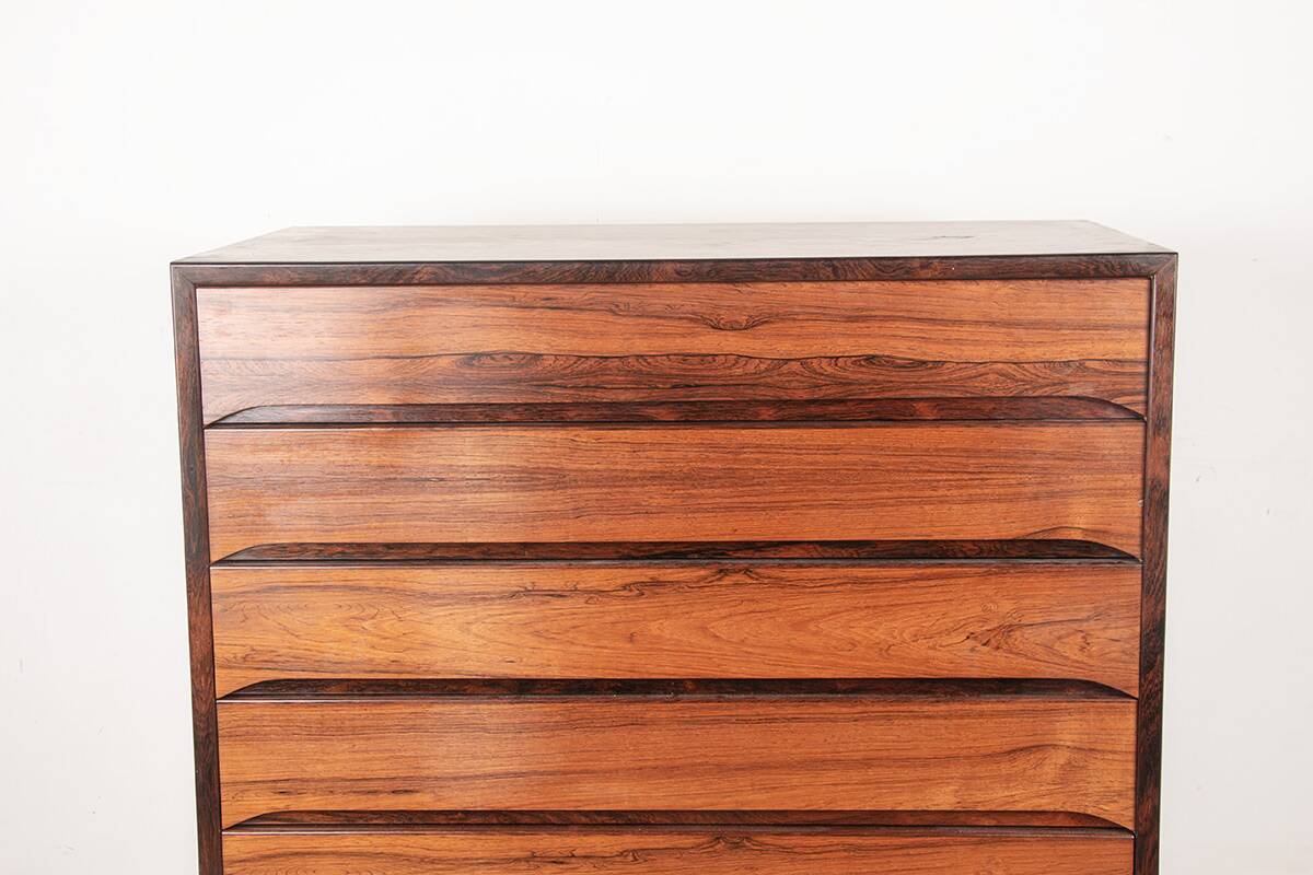 Large Danish chest of drawers in rosewood by Svend Langkilde from the 1960s.