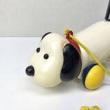 Vintage pull toy - Wheeled dog