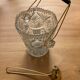 Vintage glass ice bucket and spoon