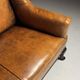Sheepskin leather classic sofa bench