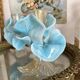 Pair of Murano glass candlesticks, iris flowers, 1960s