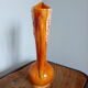 Vase soliflore jaune doré décor fat lava ou écume de mer