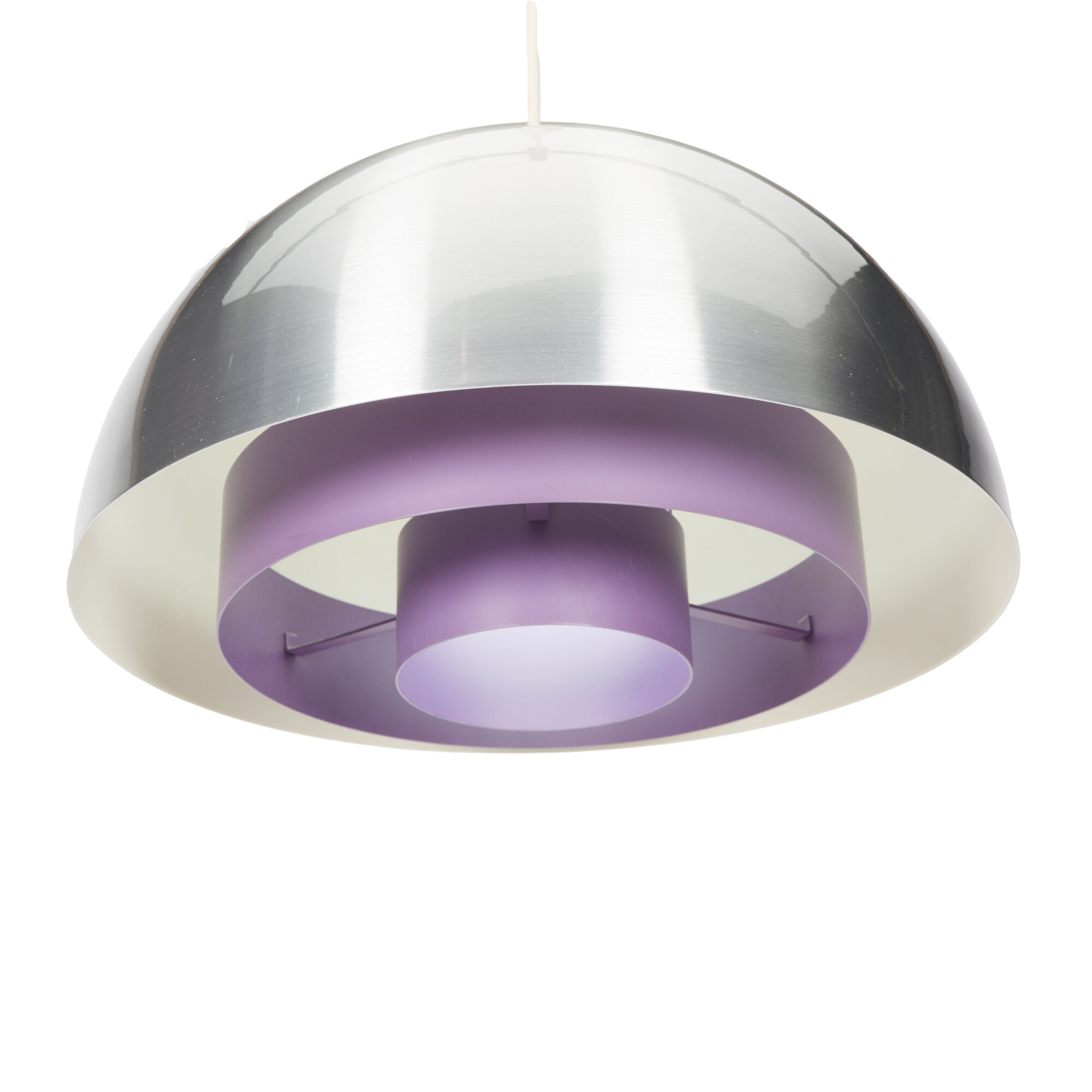 Purple hanging lamp by Jo Hammerborg for Fog & Morup