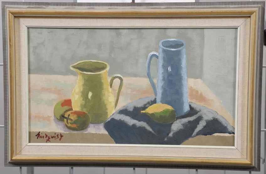 Original Swedish Oil On Canvas – “Still Life” By Lindqvist