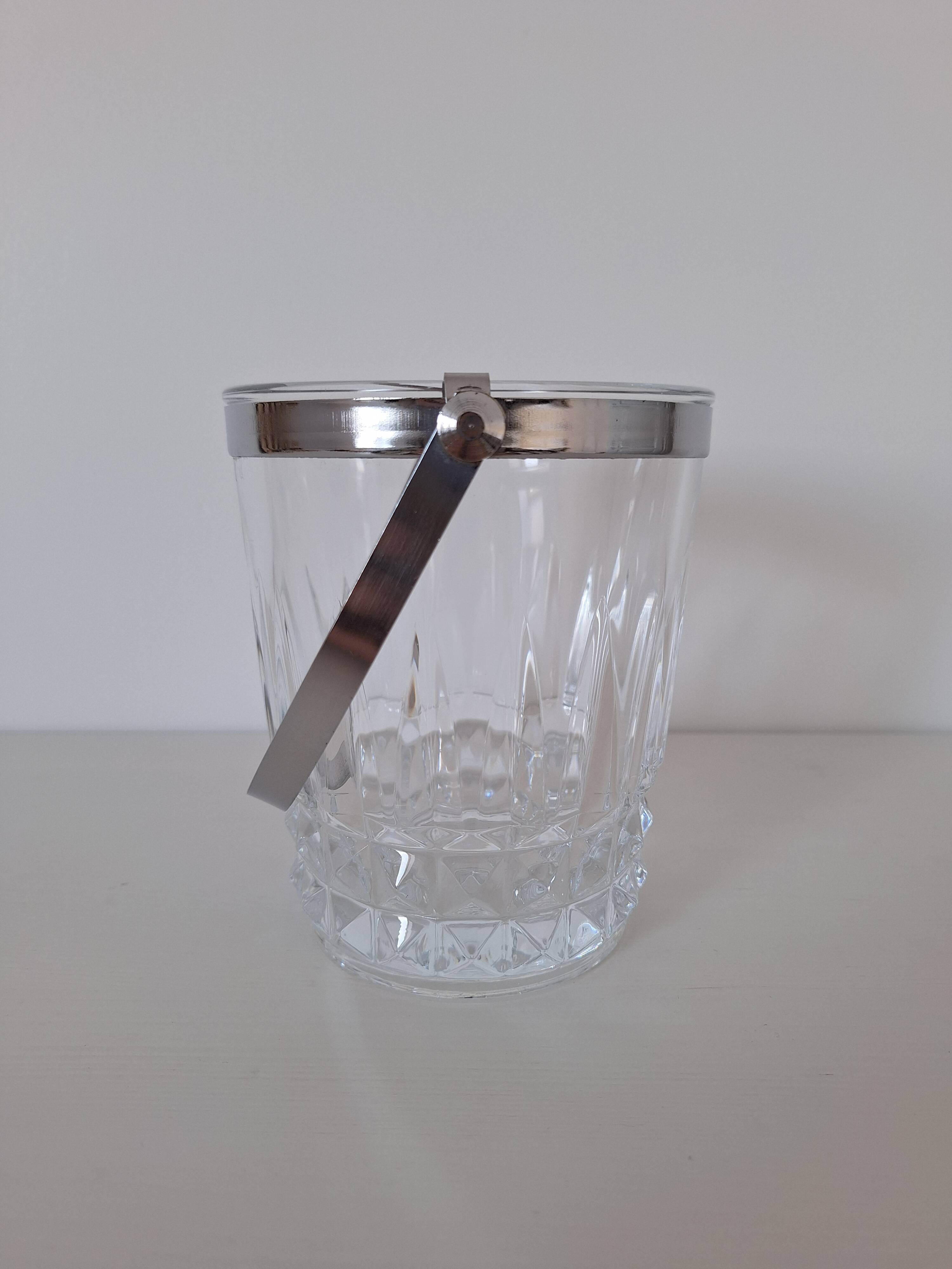 Seau à glaçon en cristal d'Arques vintage