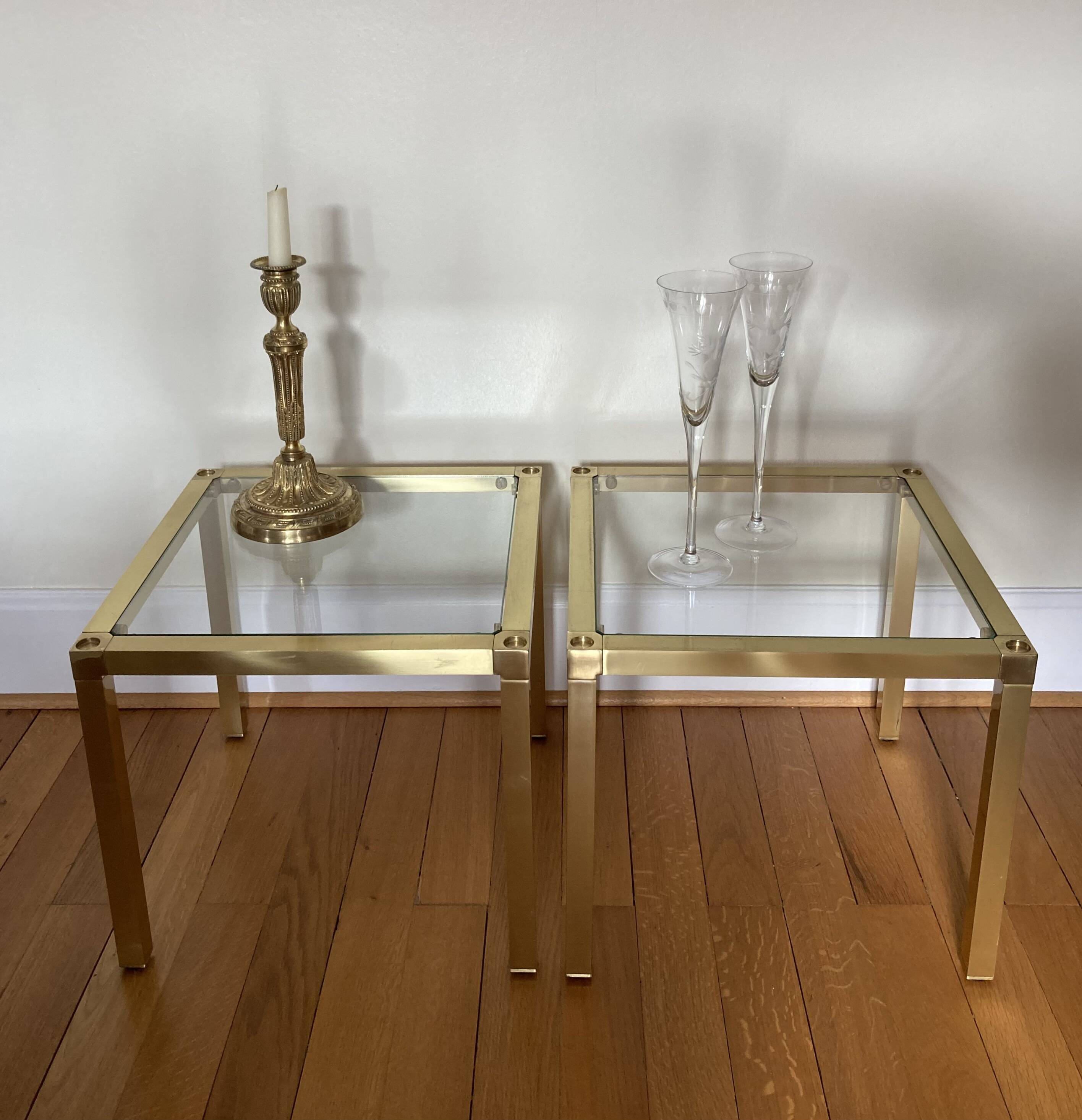 Pair of stackable coffee tables from the 80s