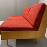Mid-century folding sofa bed by Drevotvar, 1970s, Czechoslovakia