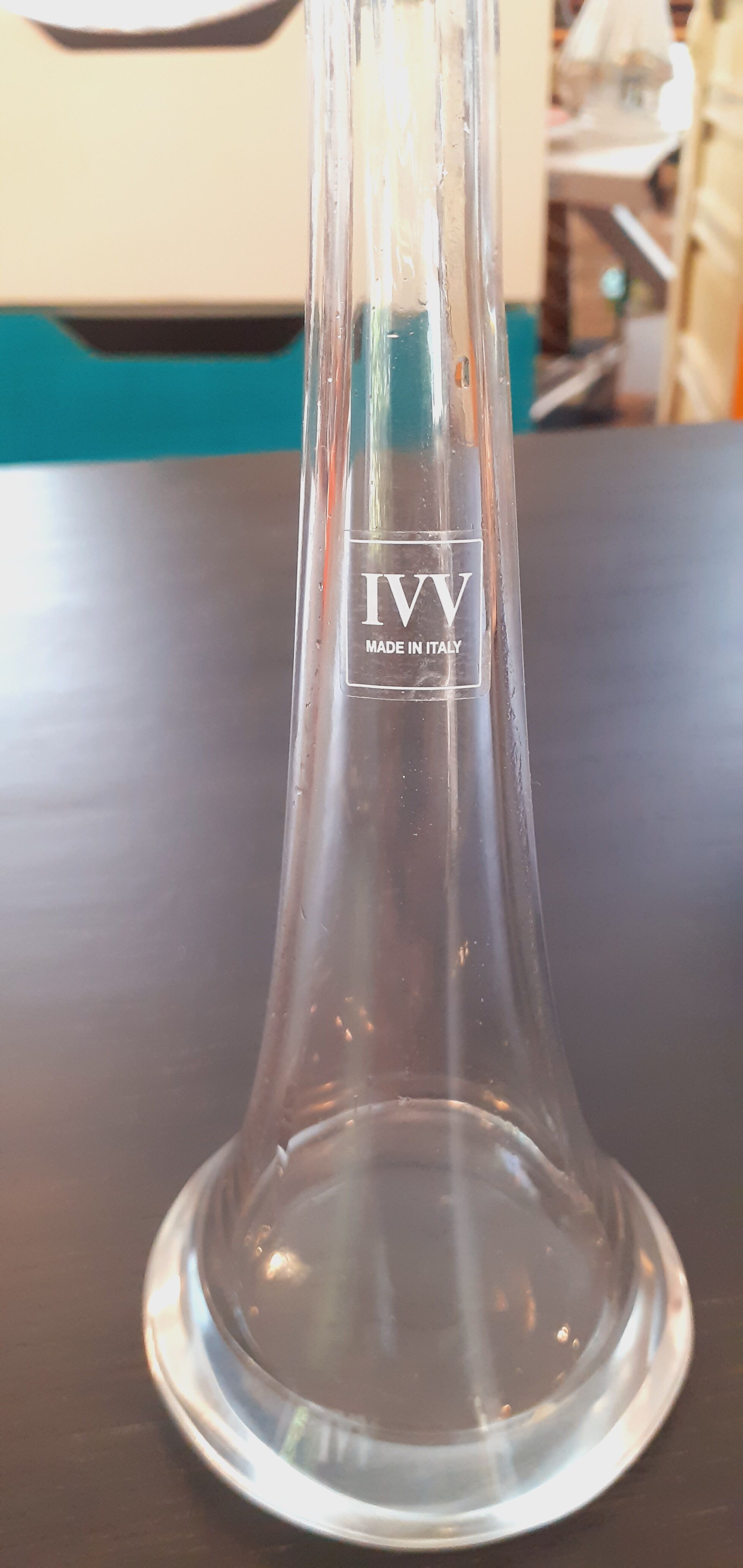 Soliflore vase in blown glass Italian design signed IVV