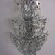 Large crystal glass flush mount from Kinkeldey, Germany, 1970s.
