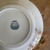 Old dessert service, compotier flat plates iron Prima Saint Amand