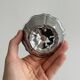 Lot de 9 coupelles basses en métal inox brillant