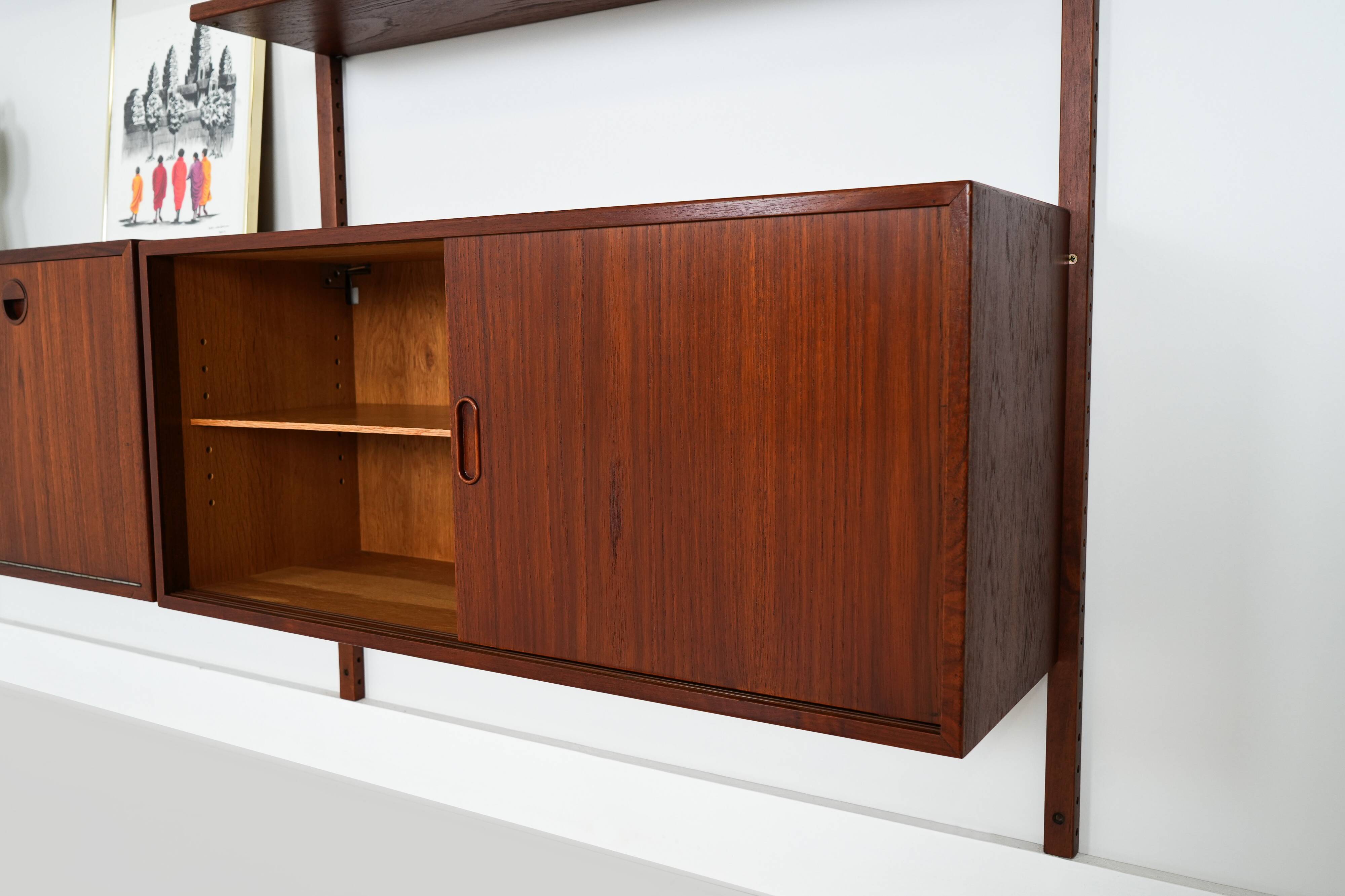 Teak system bookcase, Danish design, 1960s, production: Denmark