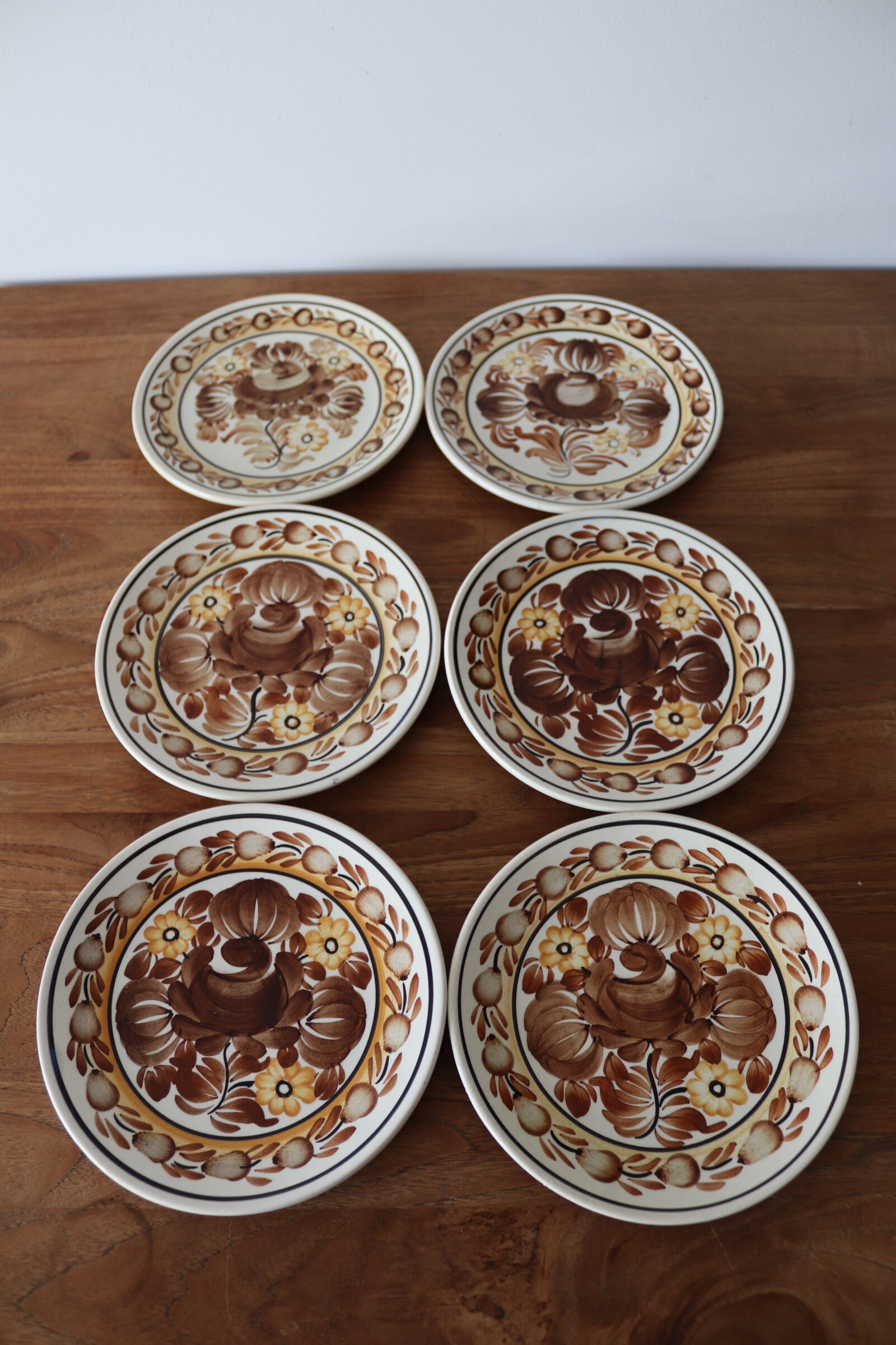 6 Kolo poland hand-painted dessert plates
