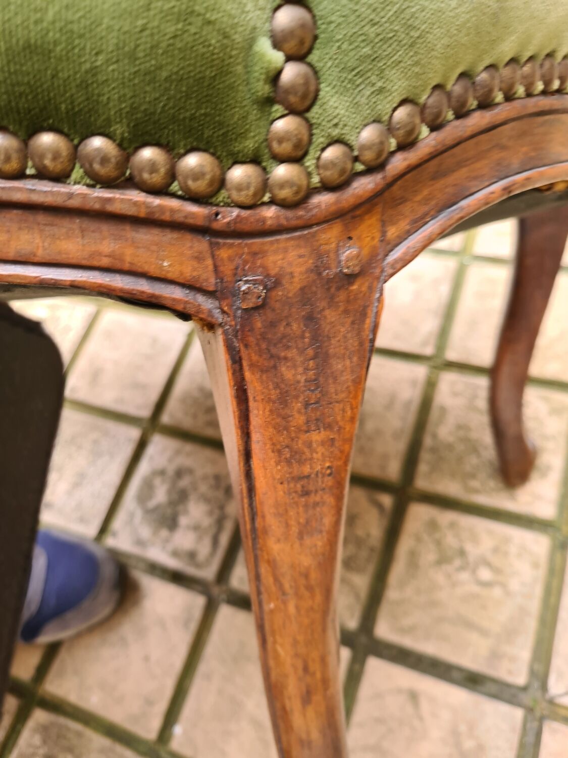 Pair of armchairs Louis XV period, stamped Baudin