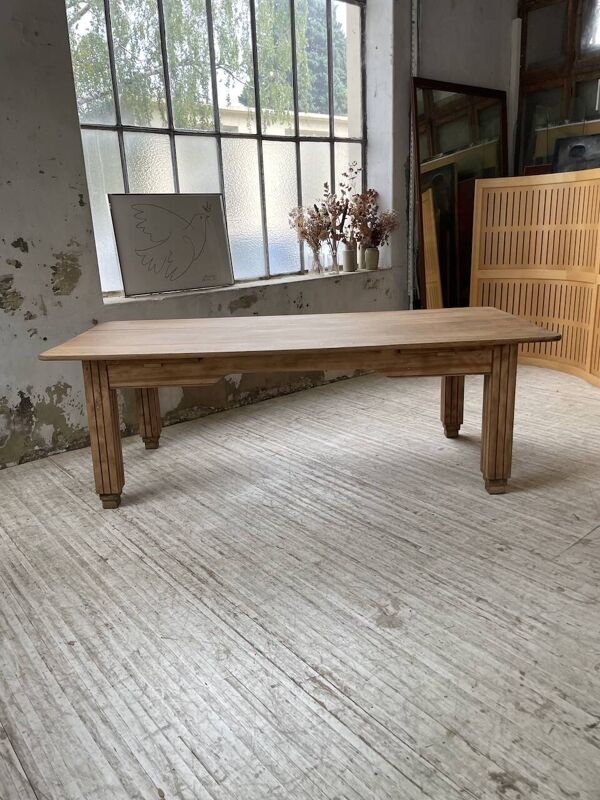Table de ferme en chêne et hêtre boucher XL