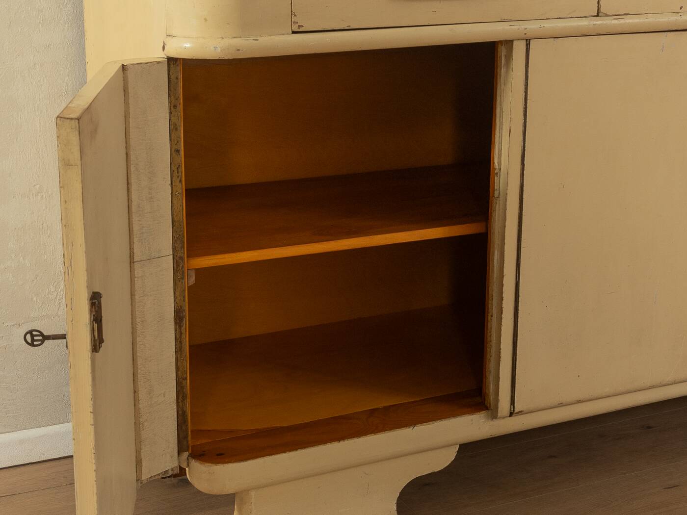 Art Deco kitchen cabinet, 1920s, two-piece