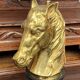 Table lamp made of solid bronze on a marble base.