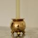 Pair of mid-century Swedish brass candle holders