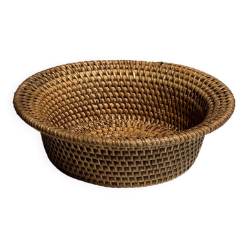 Small flared bowl made of woven Indonesian rattan D20 H6