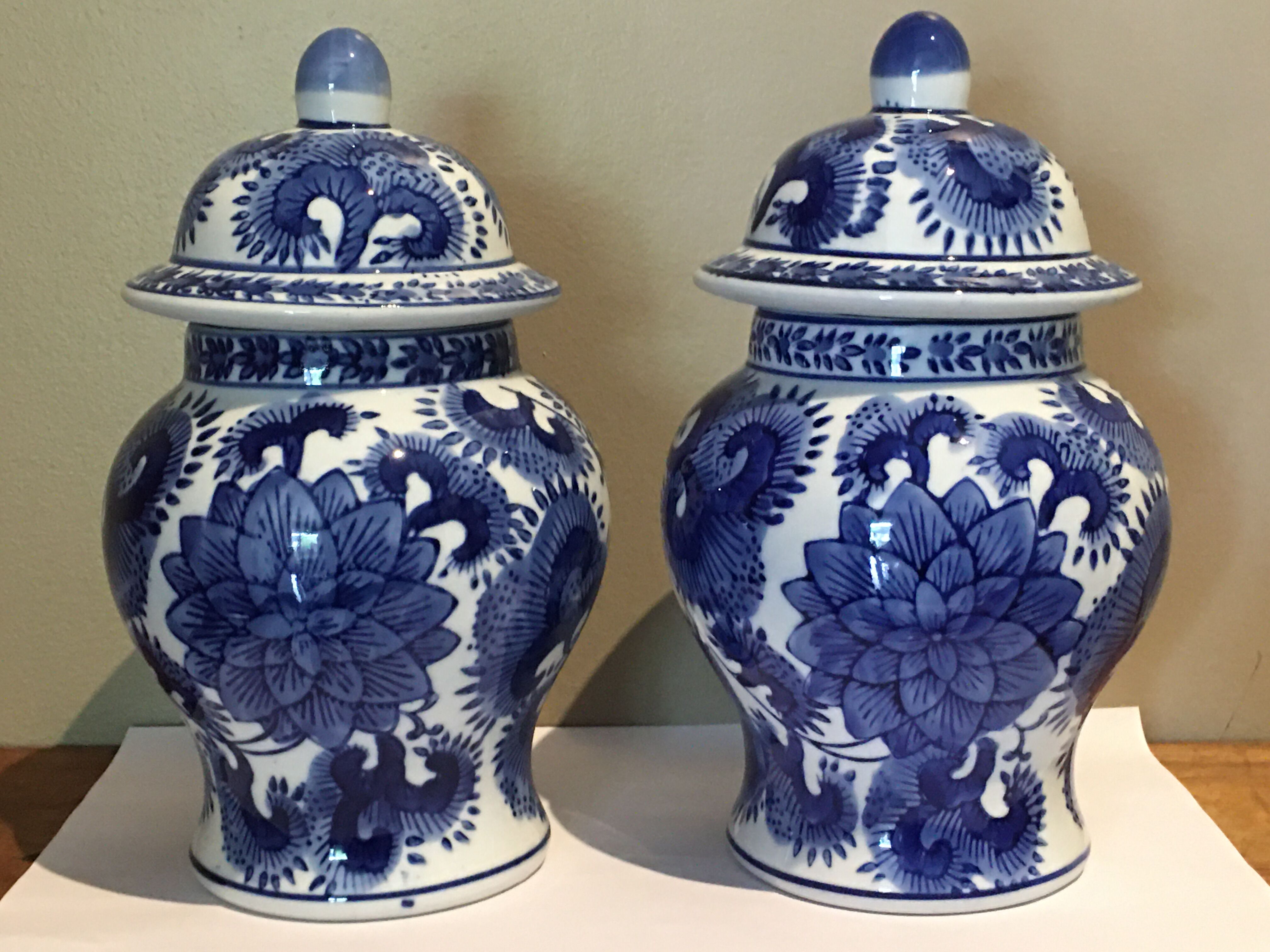Pair of covered pots
