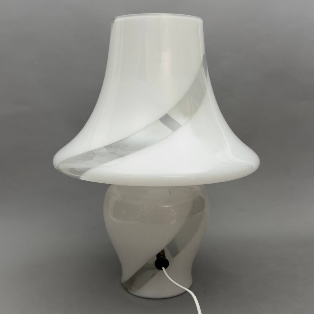 Mushroom table lamp in Murano glass by De Majo, large vintage design from the 70s.