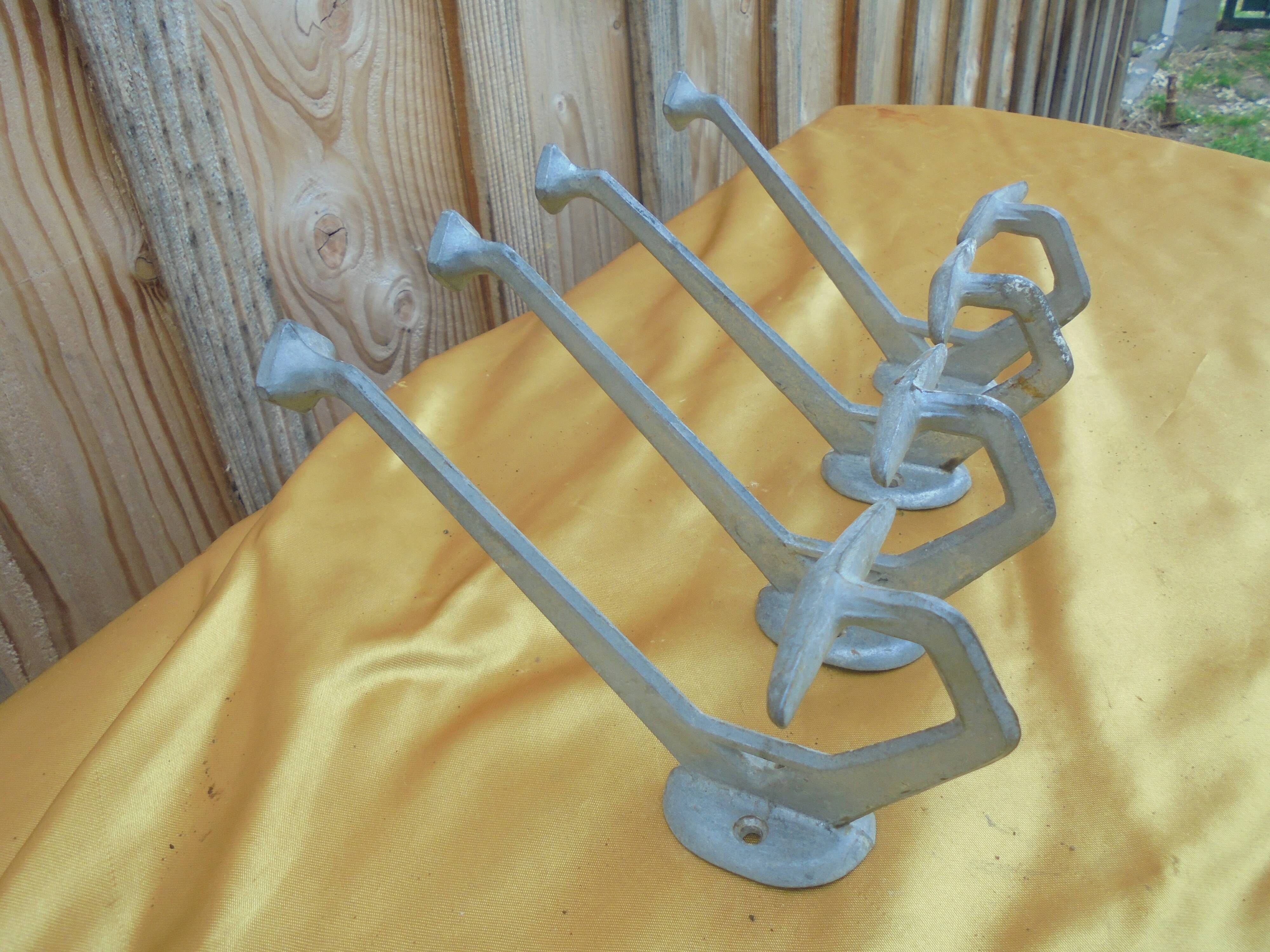 4 vintage school hooks