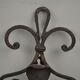 Pair of grey patinated iron wall lamps