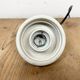 Industrial white porcelain pendant light with ribbed glass, 1970s
