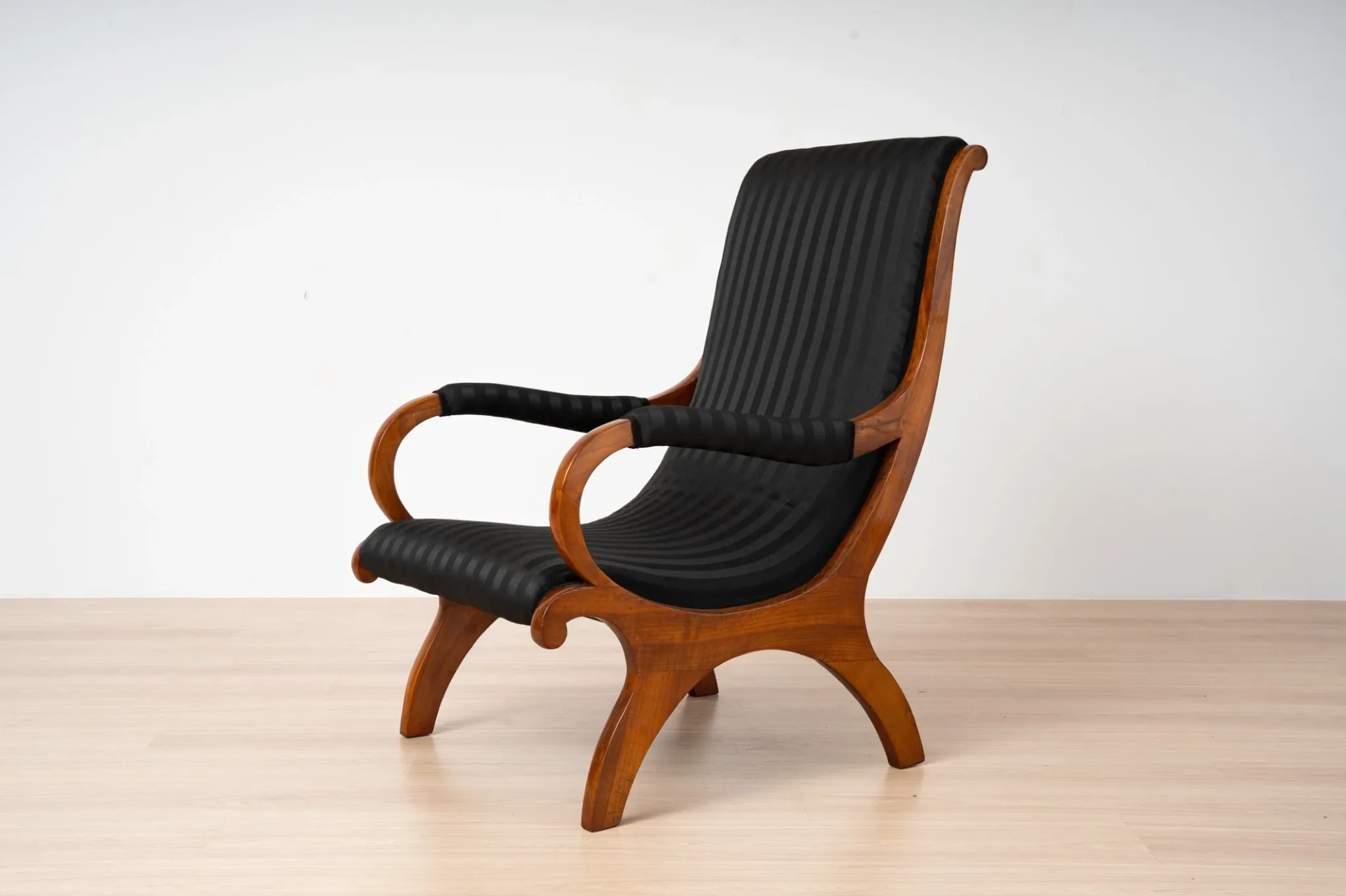19th-Century Biedermeier Cherrywood Armchair, Germany, circa 1830-1850