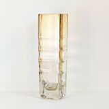 Amber glass vase